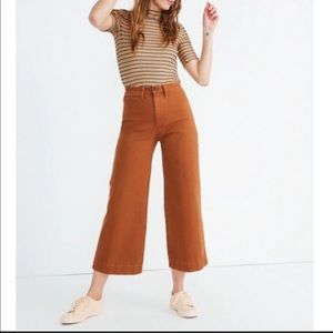 NWT Madewell Emmett Wide Leg Crop Pant